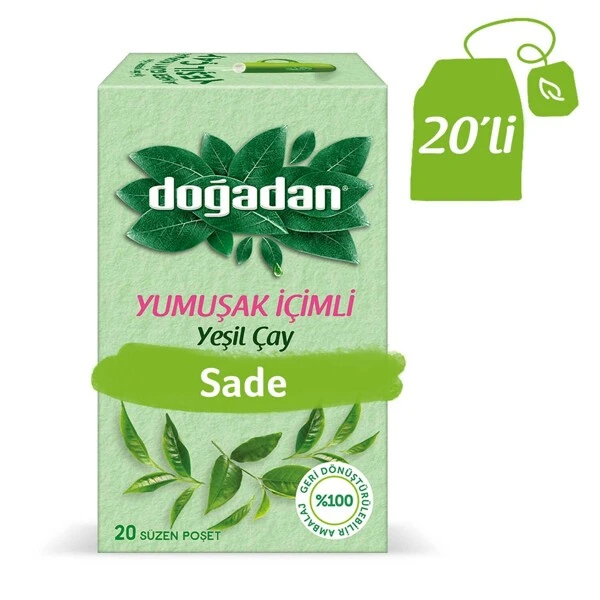 DOĞADAN YUMUŞAK İÇİM YEŞİL ÇAY 20'Lİ